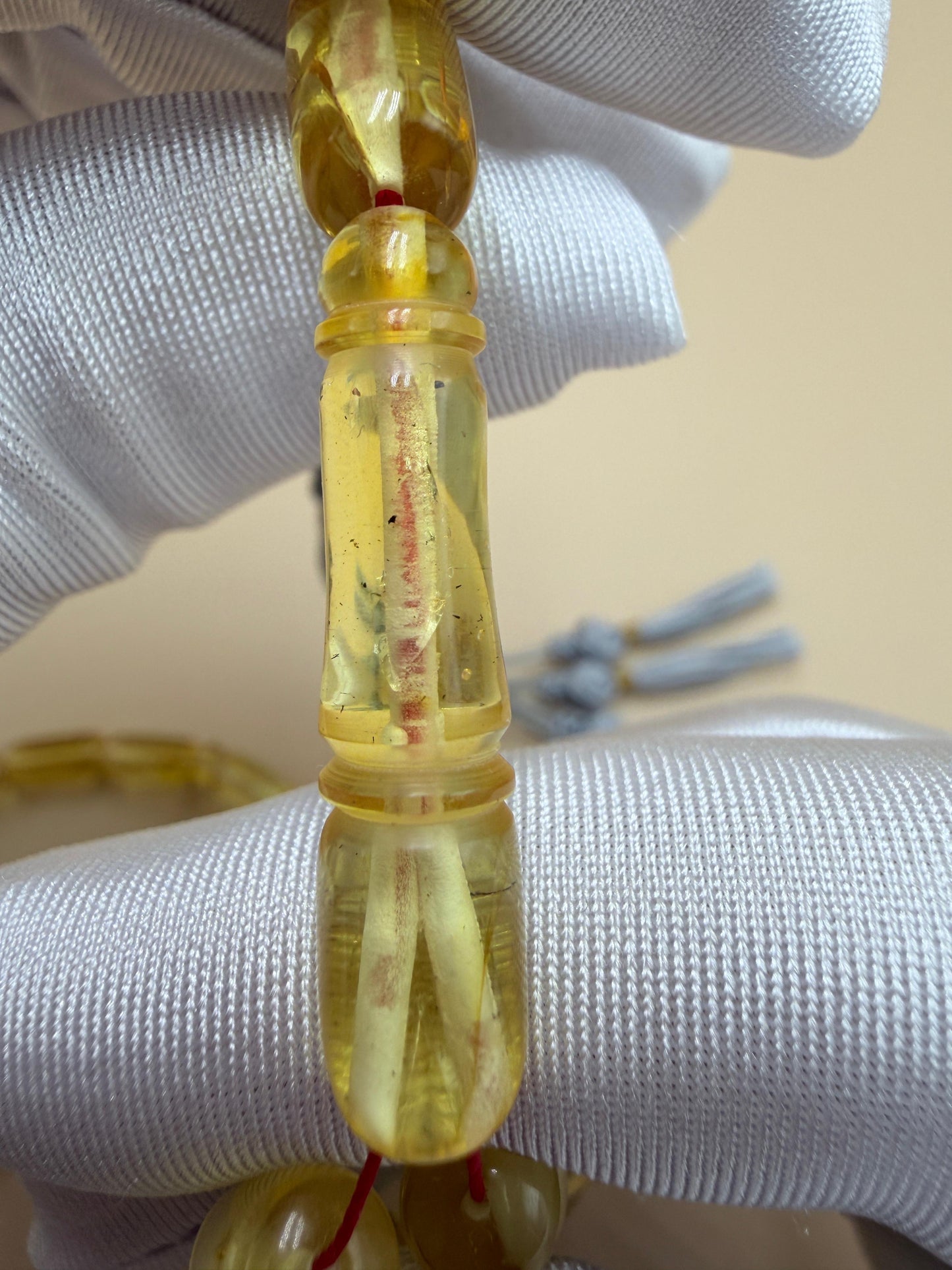 مسباح كهرمان بلطيقي شفاف حر (ذهب الرجال) Natural Transparent Baltic Amber Misbaha (Men’s Gold)