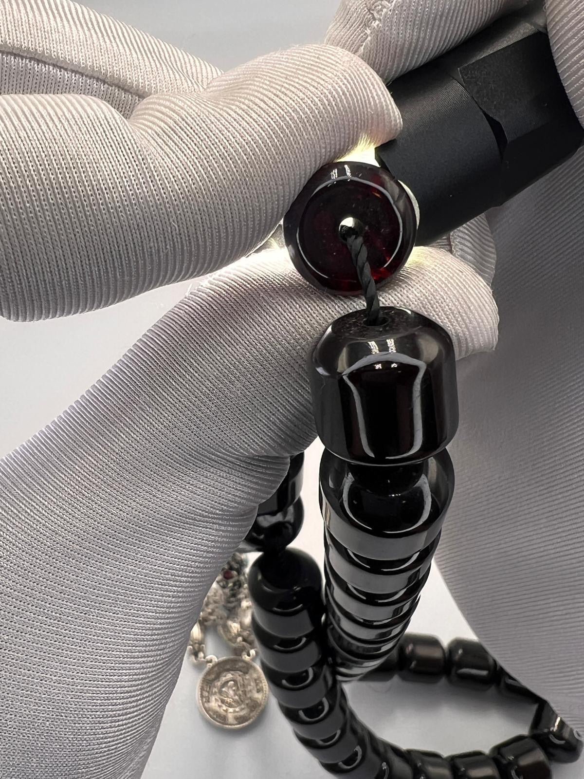 مسباح فاتوران قصة برميلي،
Faturan tasbih with barrel-cut beads,