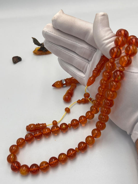 مسباح فاتوران منجم سيت مع قلم وشاهد سبير، 

Faturan Mine Set Misbaha with a pen and Spear shahid.