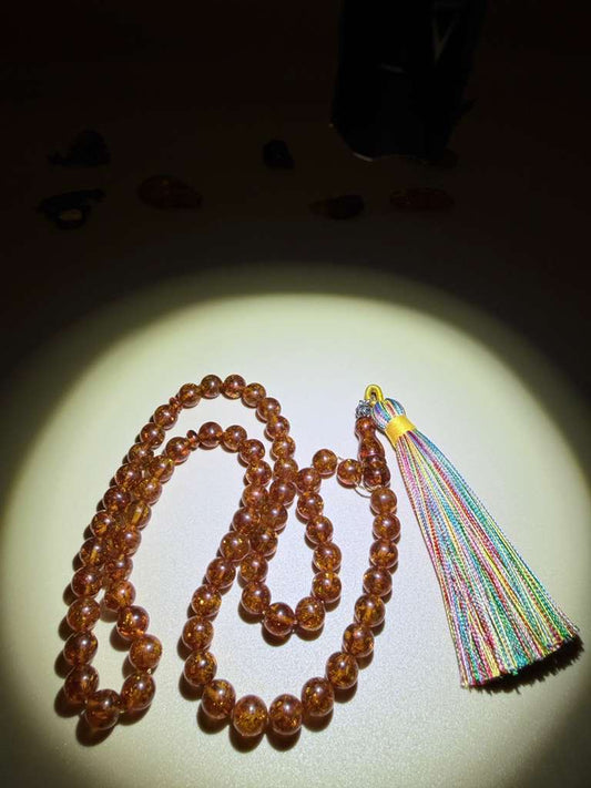 مسباح كهرمان روسي ٦٦ خرزة.Russian Amber Misbaha with 66 beads.