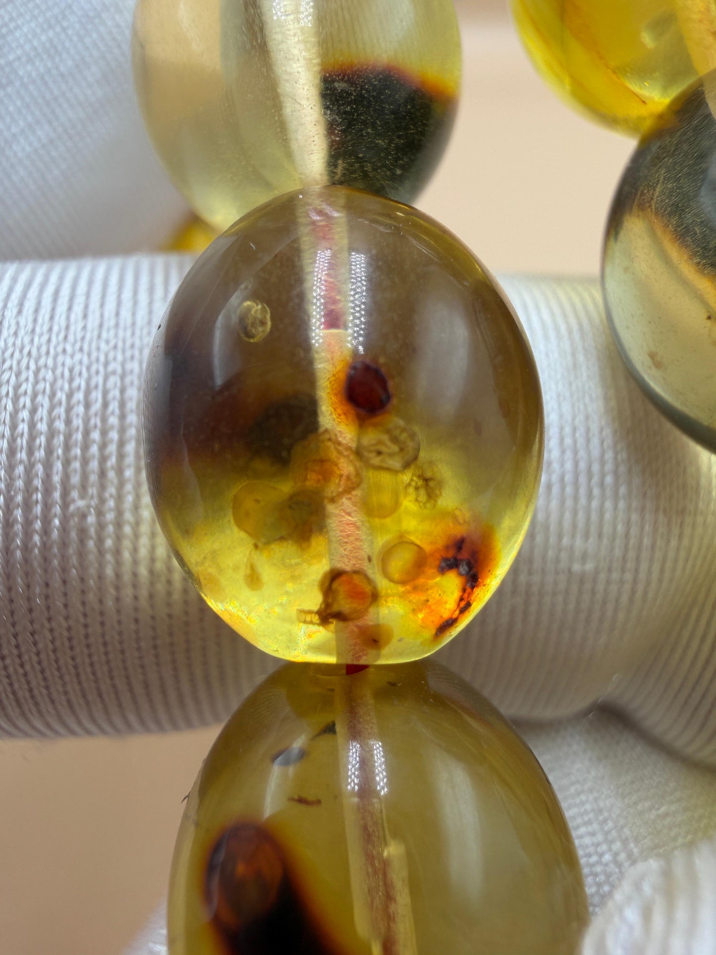 مسباح كهرمان حشري كاريبي، بخراطة مميزة، قصة بيض حمام.Caribbean Insect Amber Misbah