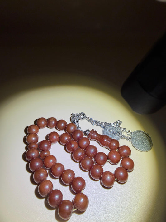 مسباح سندلوس مسكي، خراطة أبو يوسف الجزرة،
Musk Sandalwood Misbah, Carved by Abu Yusuf Al-Jazrah