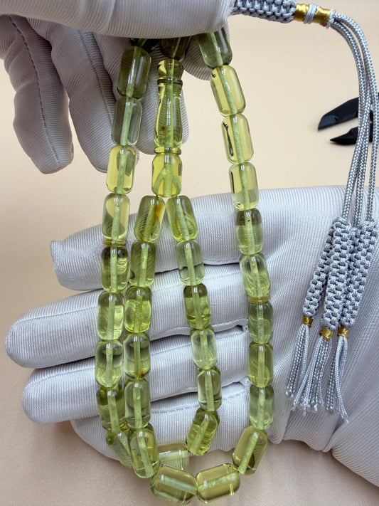 مسباح كهرمان (كهرب) كاريبي
شفاف – حر
Caribbean Amber (Kahrab) Misbaha
Transparent – Natural