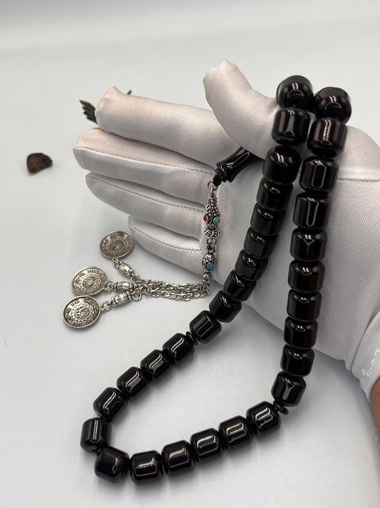 مسباح فاتوران قصة برميلي،
Faturan tasbih with barrel-cut beads,