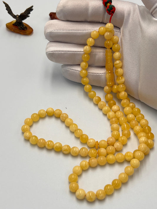 مسباح كهرمان بلطيقي مع شهاده Baltic amber rosary with certificate