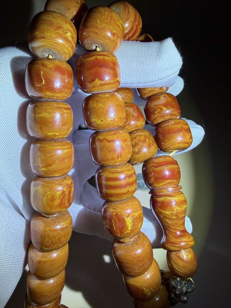 مسباح مسكي أفغاني نوادر، جامبو خام قديم. Rare Afghan Musk Rosary (Misbah), Jumbo Size, Old Raw Material.