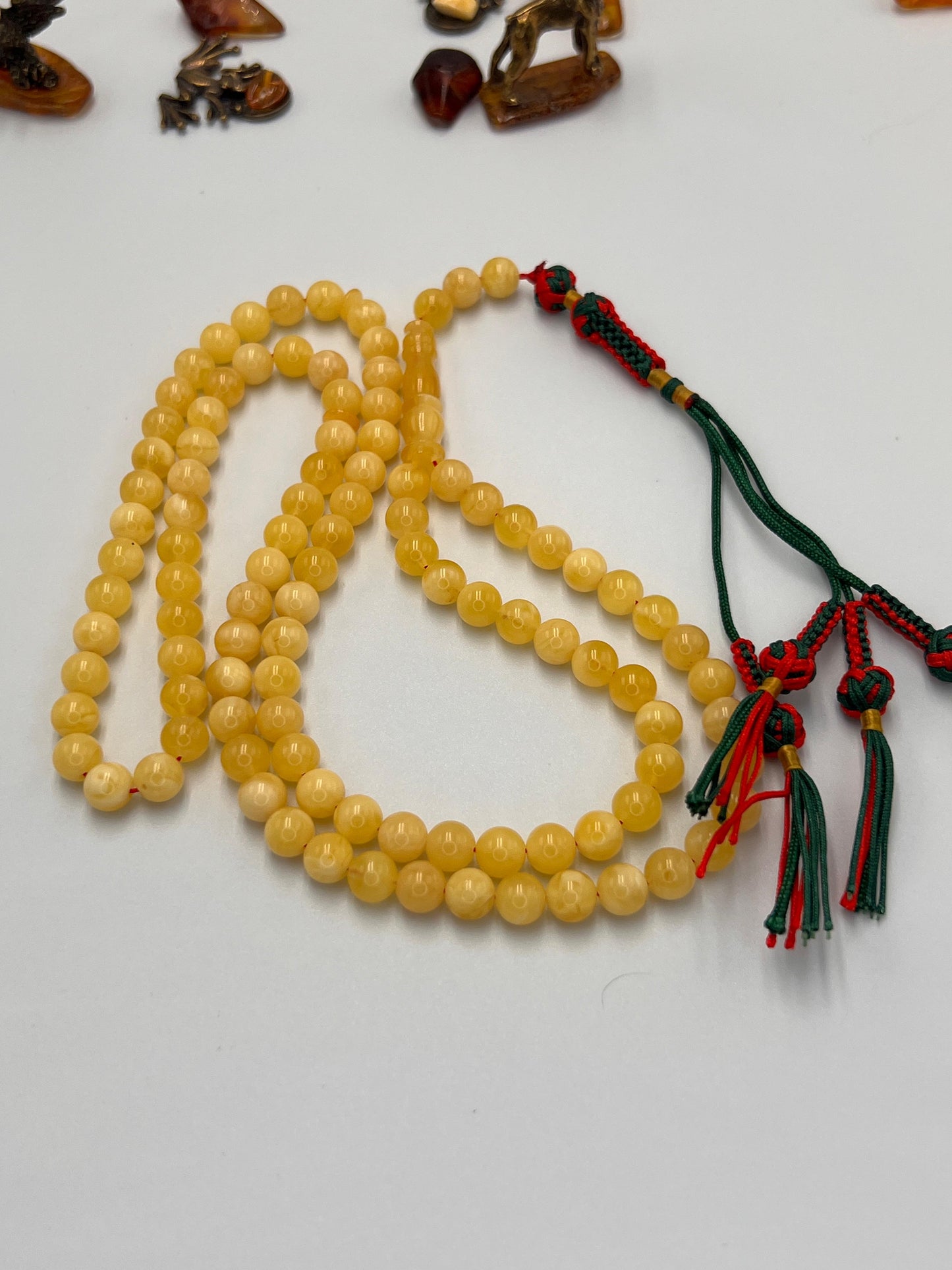 مسباح كهرمان بلطيقي مع شهاده Baltic amber rosary with certificate