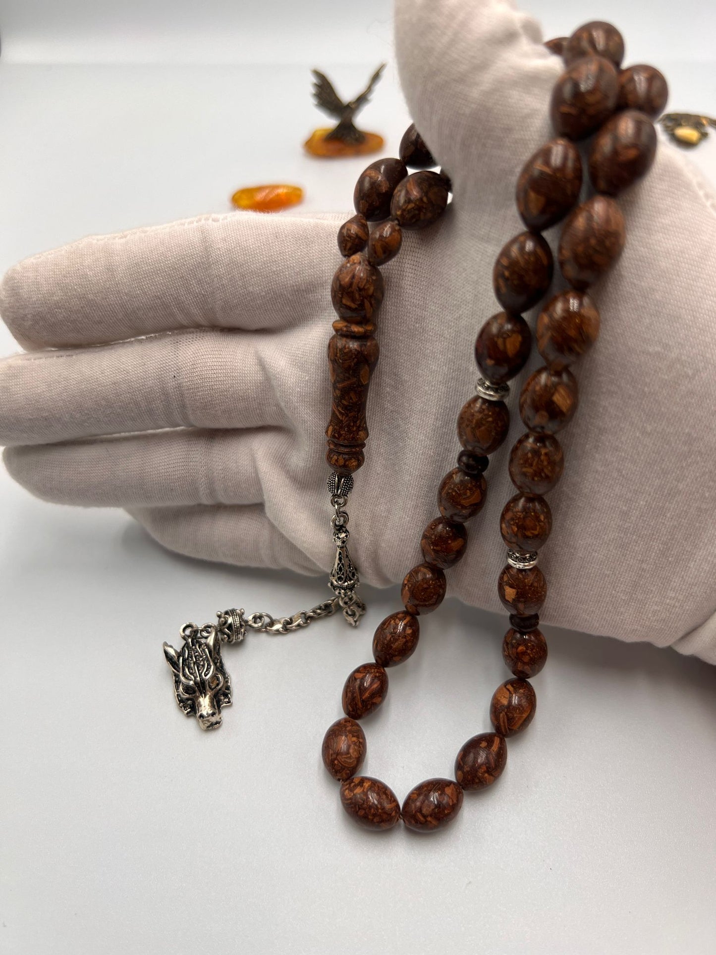 Cinnamon wood rosary