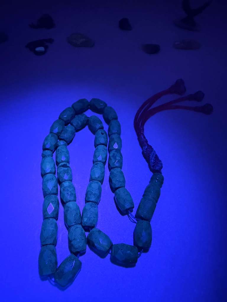 سباح كهرمان روسي مترش قصّة برميلي. Russian Amber Misbaha, polished “Barmeli” style.