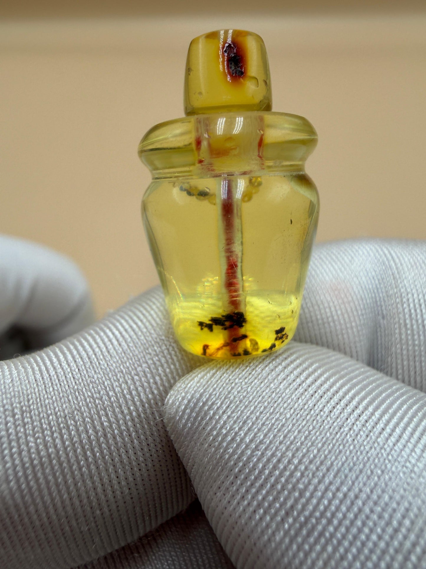 مسباح كهرمان حشري كاريبي، بخراطة مميزة، قصة بيض حمام.Caribbean Insect Amber Misbah