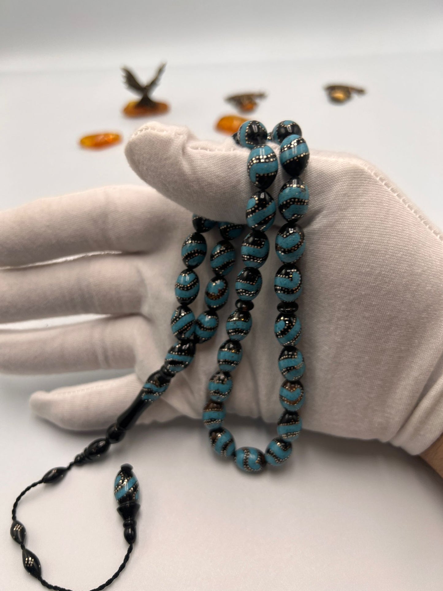 Black coral (Yusr)with turquoise