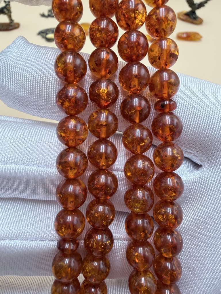 مسباح كهرمان روسي ٦٦ خرزة.Russian Amber Misbaha with 66 beads.
